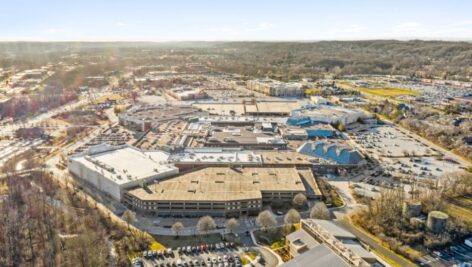 Aerial view of Exton Square Mall.