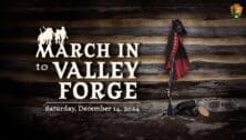 "March In to Valley Forge" promotional graphic.