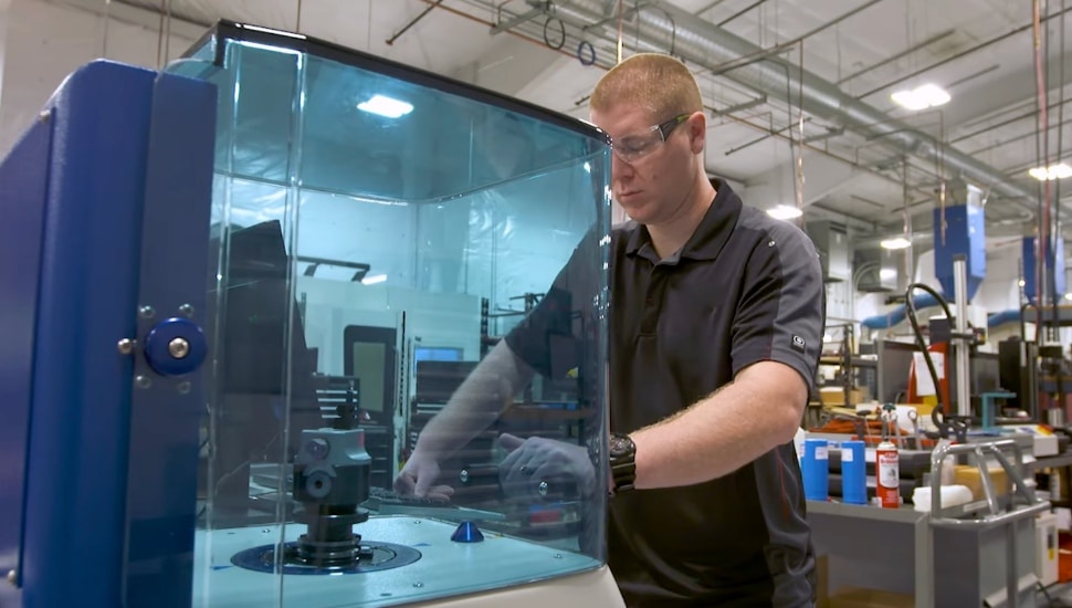 A machinist working at Align Prescision.