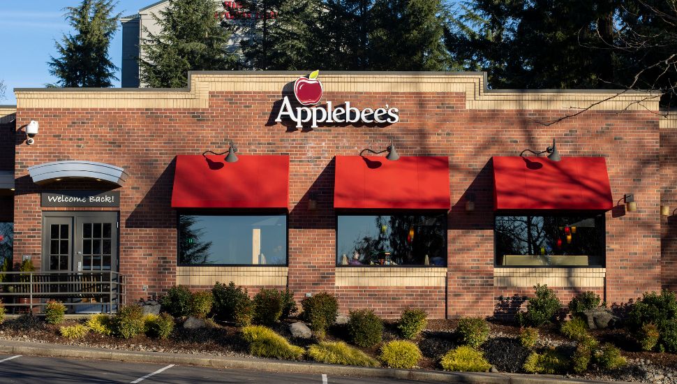 Outside of an Applebee's