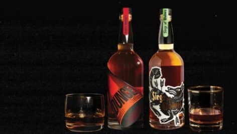 Siege of Wolve Spiced Rum and Dunce Bourbon Whiskey from Art in the Age Spirits.