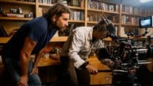 Bradley Cooper behind the camera directing a film.