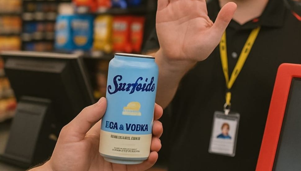 A man is being denied service because he forgot his ID.