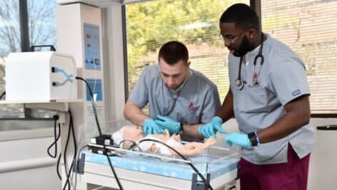 nursing students in simulation lab