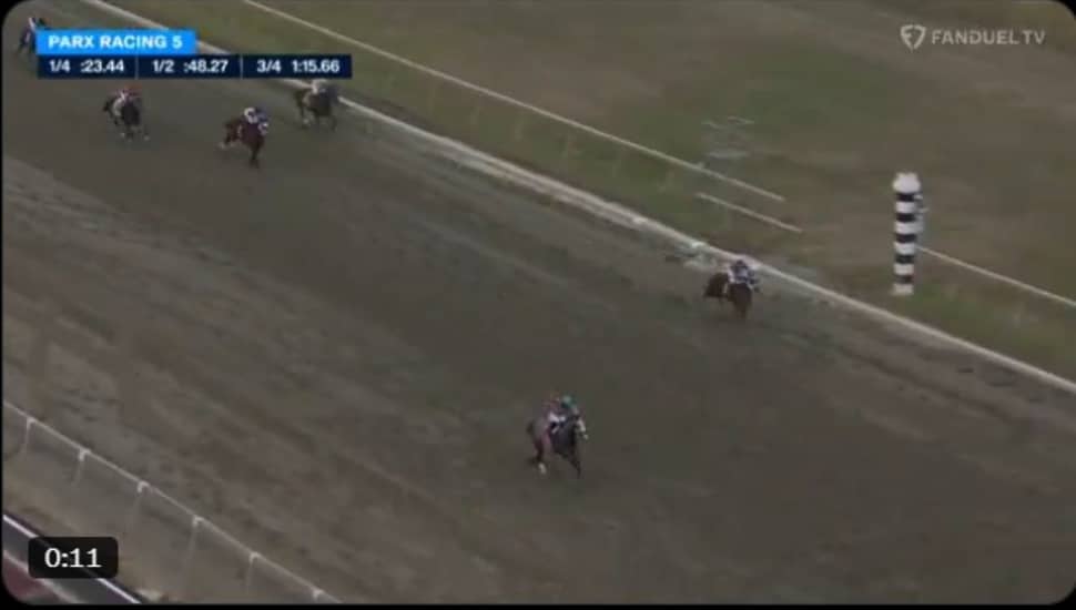 National Law (bottom center) near the end of a Dec. 3 race at Parx Casino.