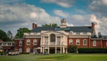 Aerial view of the clubhouse at the Philadelphia Cricket Club.