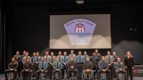 MCCC’s 2024 Municipal Police Academy cadets gathered for a group photo.