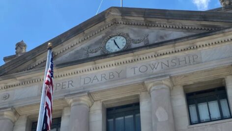 The facade of the Upper Darby Municipal building.