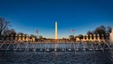 The World War 2 Memorial Fountain in Washington D.C.