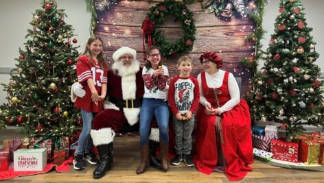 The Guay Family enjoys a visit with Santa at the Arc's Annual Holiday Fun Fest