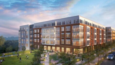 Rendering of proposed apartment complex in Bala Cynwyd.