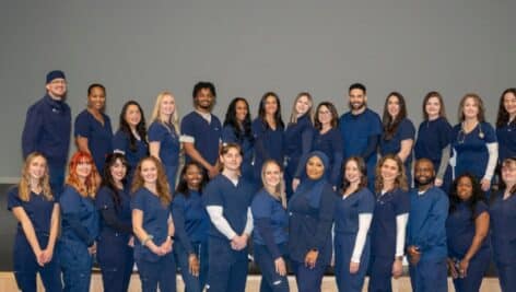 MCCC nursing graduates at the pinning ceremony on Dec. 17 at the Blue Bell Campus.