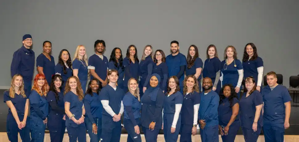 MCCC nursing graduates at the pinning ceremony on Dec. 17 at the Blue Bell Campus.
