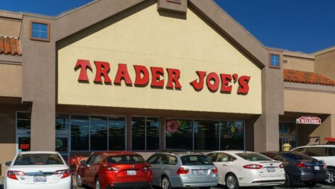 trader joe's exterior with parked cars