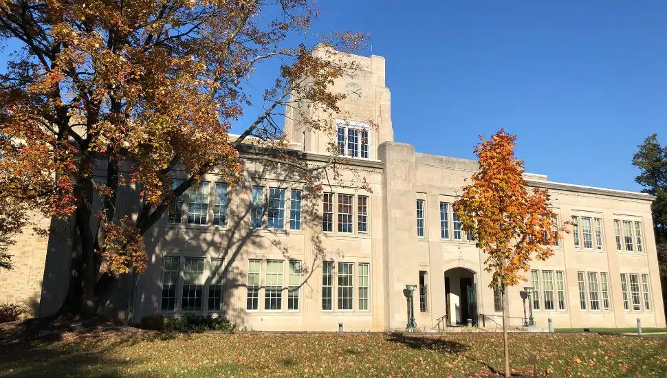 The facade of Harriton High School.