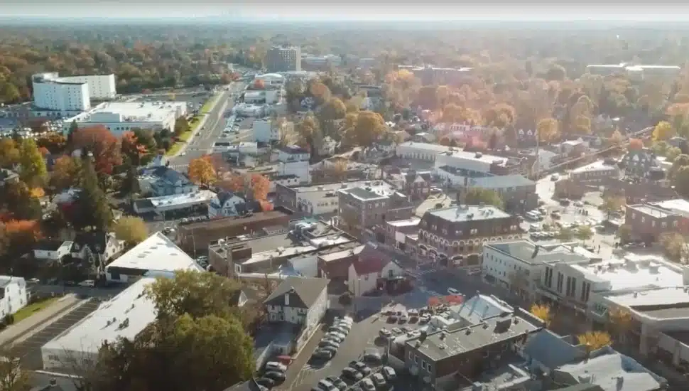 Aerial view of Jenkintown.