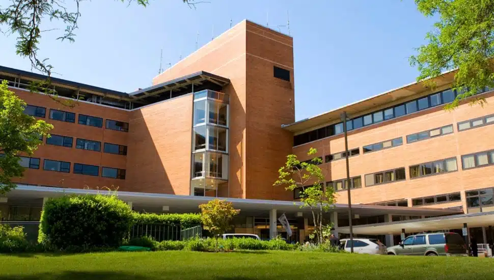 Facade of Lankenau Hospital.