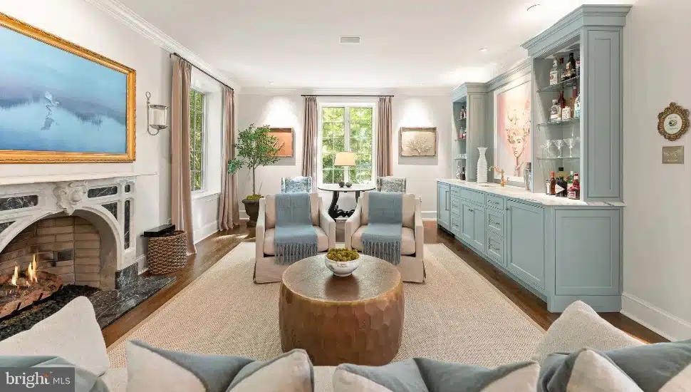 Living Room of 262 Curwen Road in Bryn Mawr