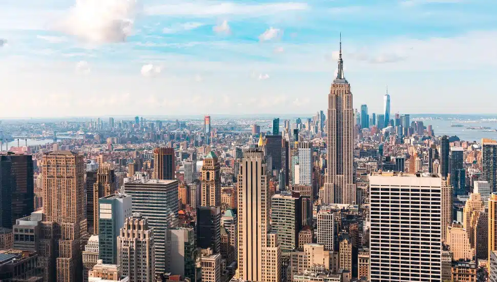 Aerial view of New York City.