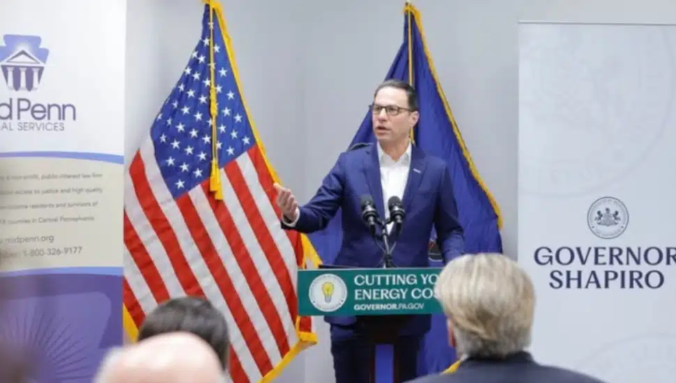 Governor Josh Shapiro addresses press about deal with PJM.
