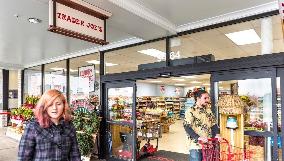 People shopping at Trader Joe's.