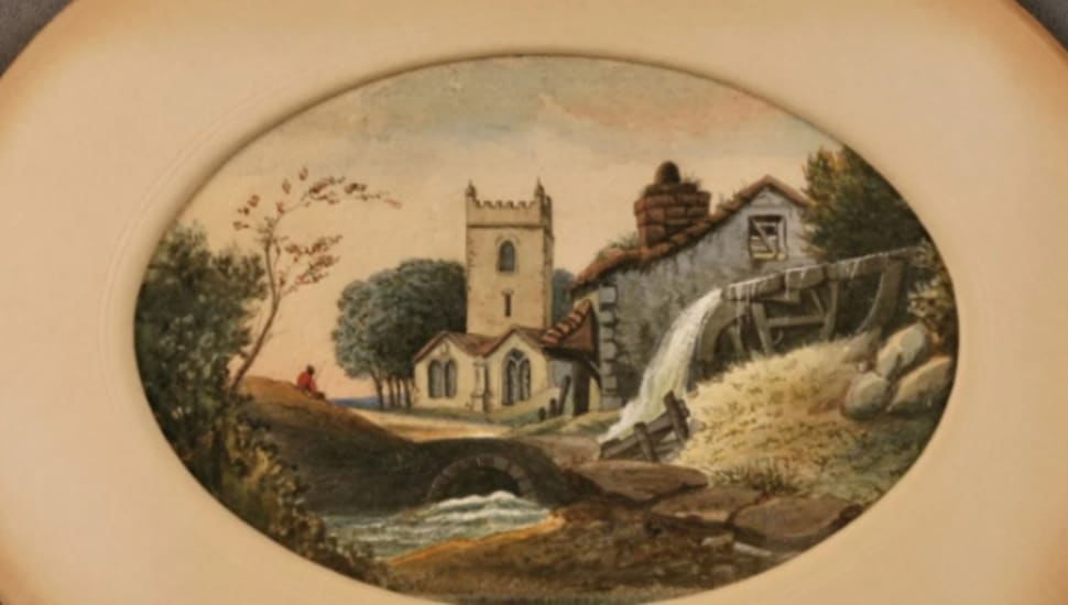 A lost watercolor by artist William H. Dorsey representing 19th-century Black high culture.