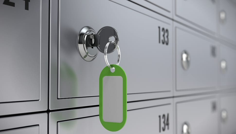 A safe-deposit box.