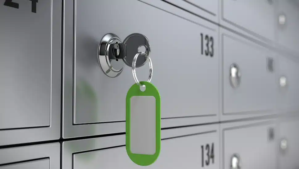 A safe-deposit box.