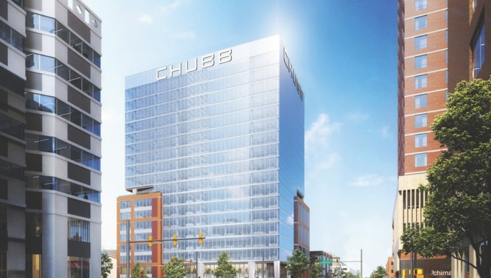 Rendering of new Chubb headquarters being built in Philadelphia.