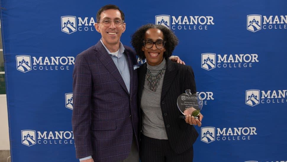 Dr. Cherie Crosby-Weeks pictured with Manor College President Dr. Jonathan Peri.