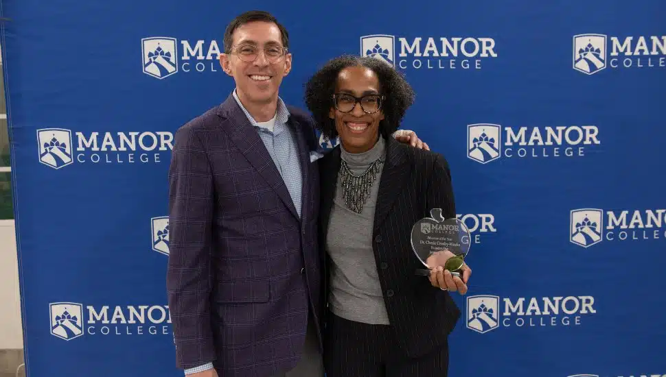 Dr. Cherie Crosby-Weeks pictured with Manor College President Dr. Jonathan Peri.