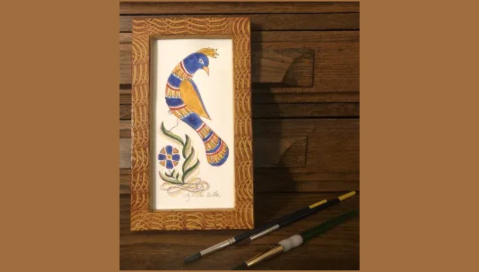 A fraktur bird.