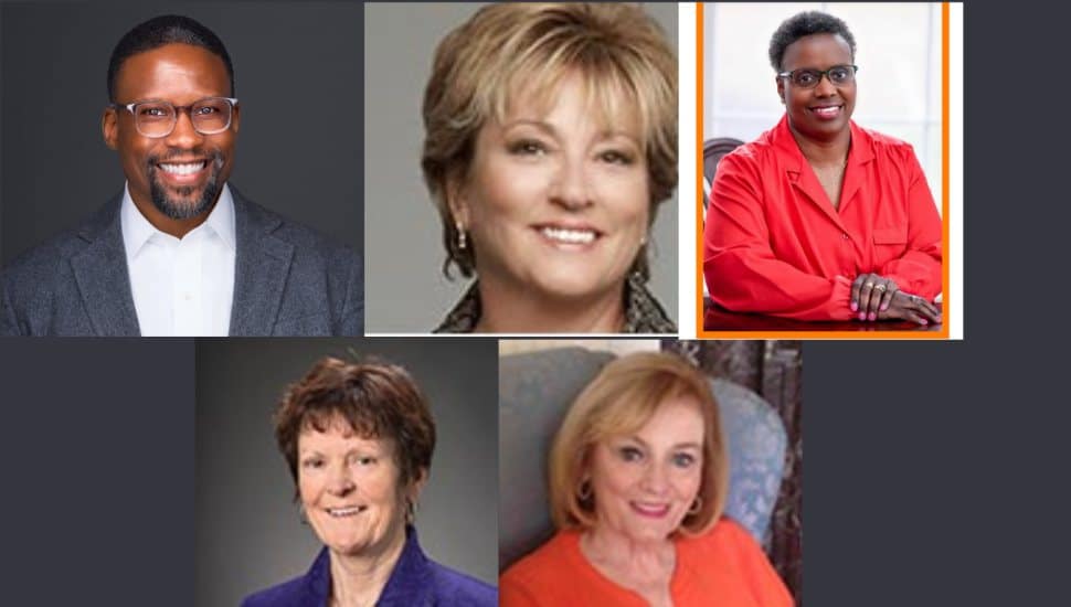 From L-R, top to bottom: Donald Lyons, Lisa Binder, Katherine Carter, Theresa Reilly, and Eleanor Dezzi.