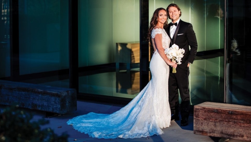 Rebecca Feinstein and Jeffrey Miller on their wedding day.