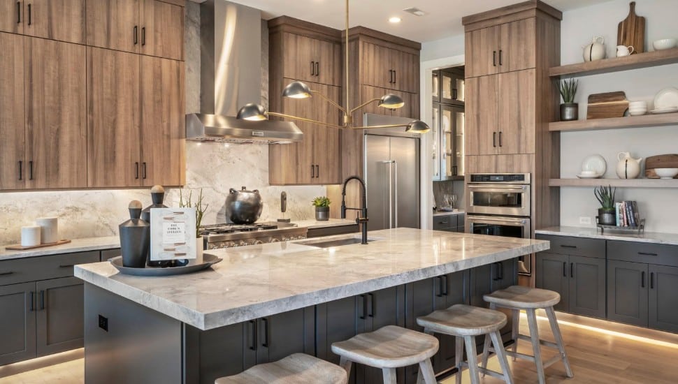 Newly designed kitchen in a Hearthfield home form Toll Brothers.