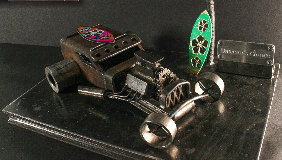 Student-made trophy for car show.
