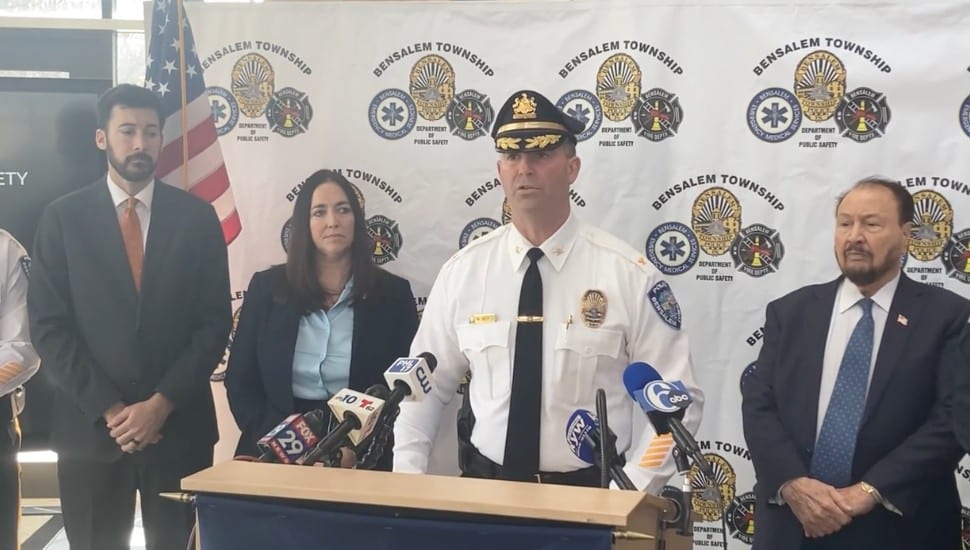 Firefighters at a press conference.