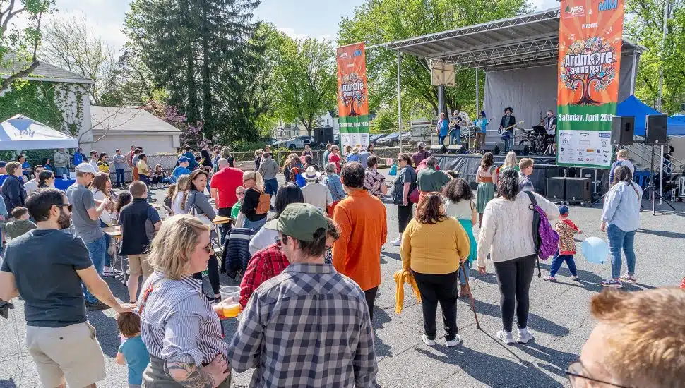 Attendees gathered near the stage at last year's Ardmore Spring Fest.