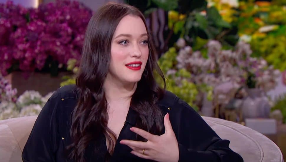 Kat Dennings on the set of Jennifer Hudson's talk show.