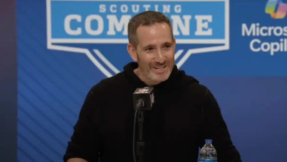 Howie Roseman at an Eagles Press Conference.