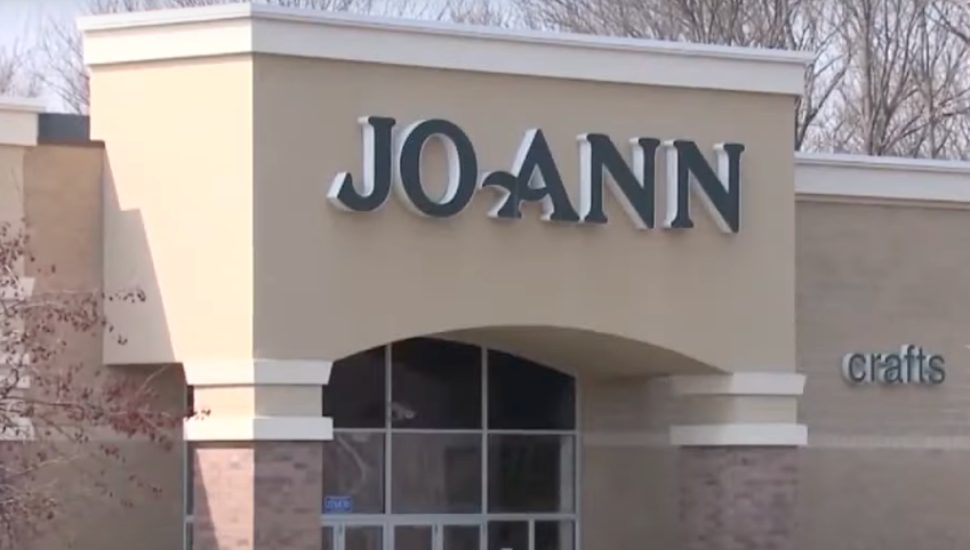 Facade of Joann Fabrics store.