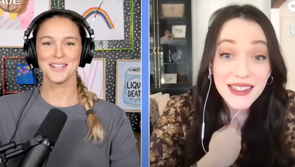 Kylie Kelce and Kat Dennings on Not Gonna Lie Podcast.