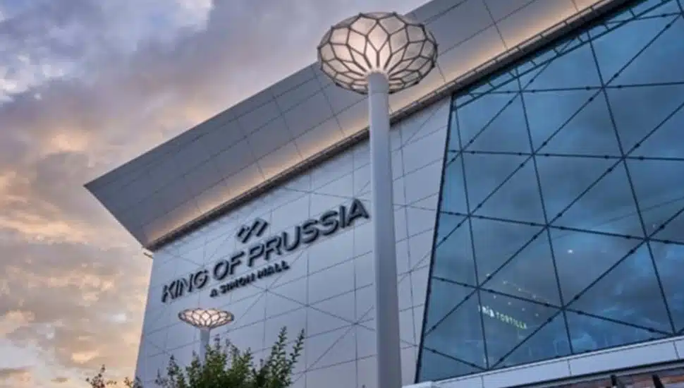 Exterior view of mall.
