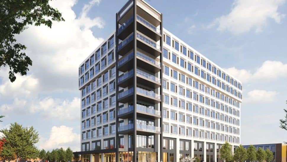 A rendering of Monarq, the new residencies at the Plymouth Meeting Mall.