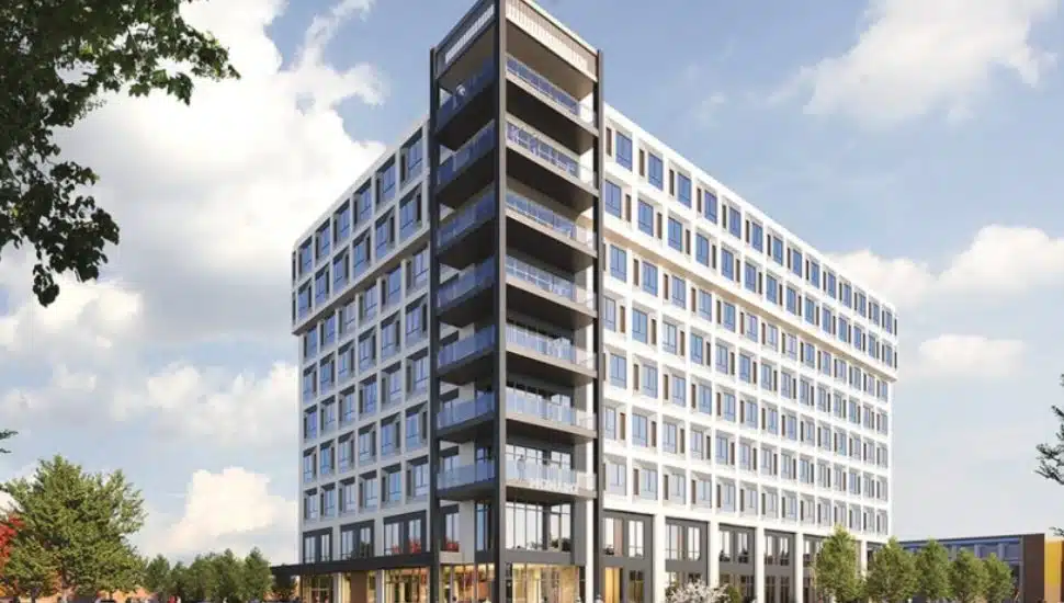 A rendering of Monarq, the new residencies at the Plymouth Meeting Mall.