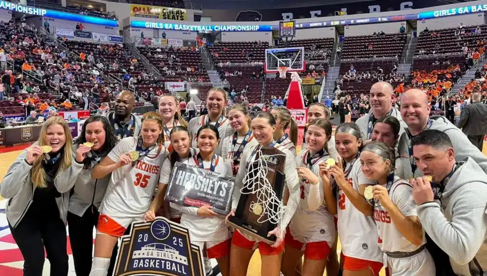 The championship-winning Perkiomen Valley Girls Basketball Team.