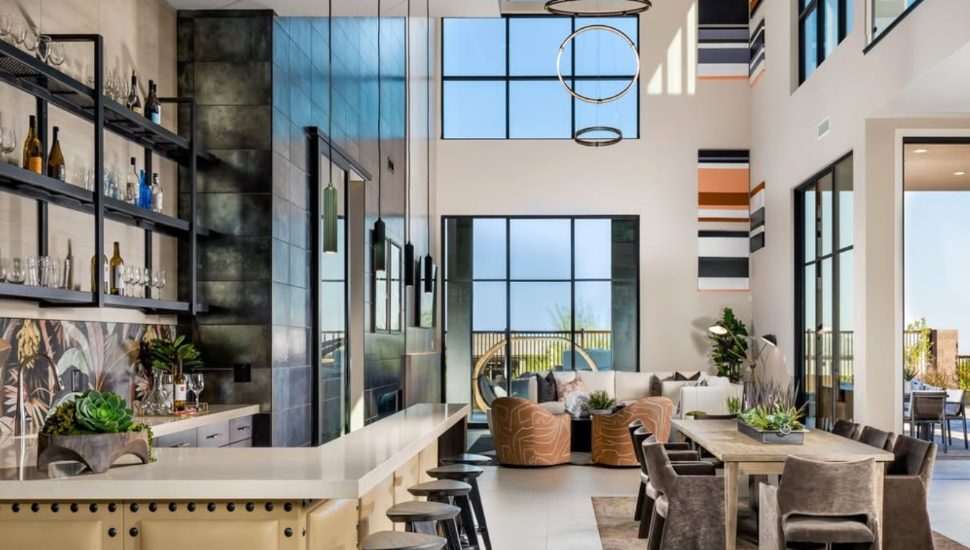 An in-home bar in a toll Brothers home.