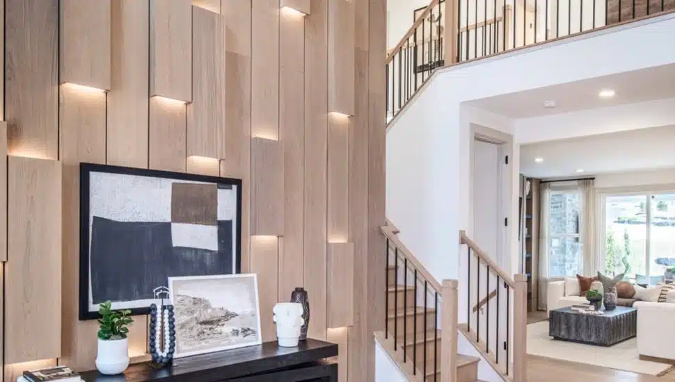 Interior foyer of a Toll Brothers' townhome foyer.
