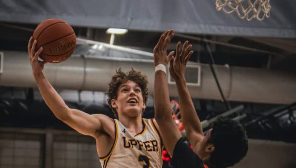 Colson Campbell going for a lay-up