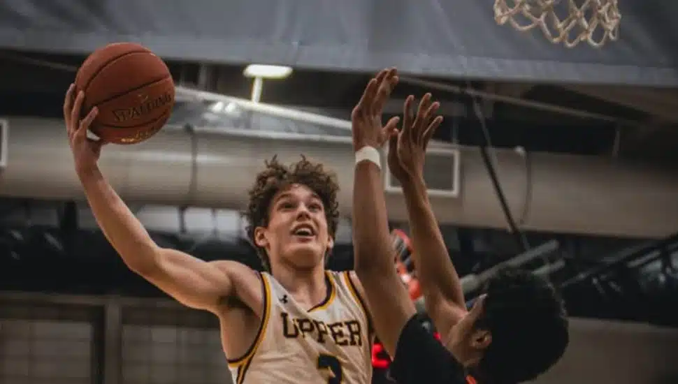 Colson Campbell going for a lay-up